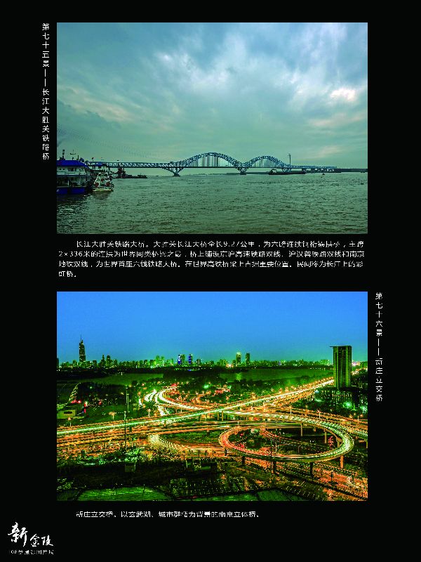 75长江大胜关铁路桥 76新庄立交桥