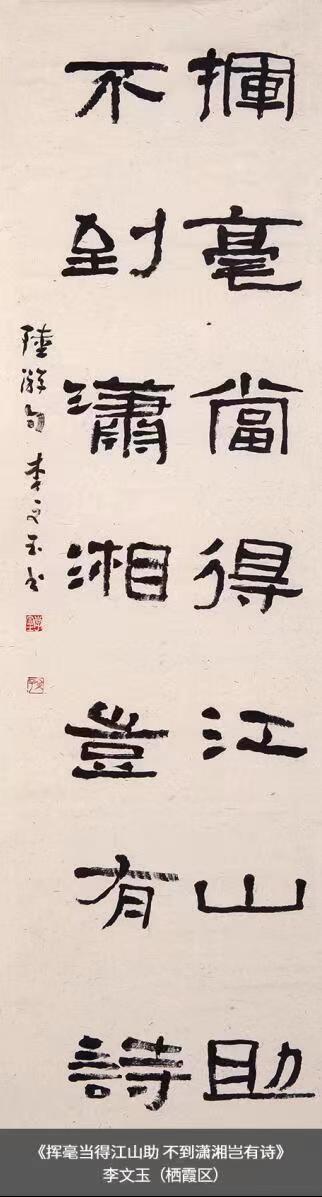 56.栖霞区-李文玉-书法《挥毫当得江山助 不到潇湘岂有诗》.jpg
